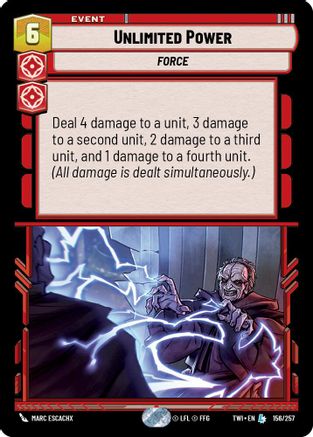 Unlimited Power (156/257) [Twilight of the Republic] Foil Star Wars: Unlimited Single Disney