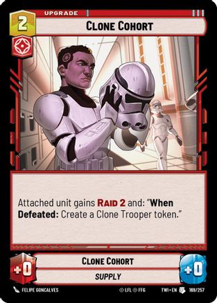 Clone Cohort (169/257) [Twilight of the Republic] Star Wars: Unlimited Single Disney