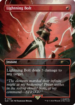 Lightning Bolt (1743) (Rainbow Foil) (SLD-1743) [Secret Lair] Drop Series Foil MTG Single Wizards of the Coast