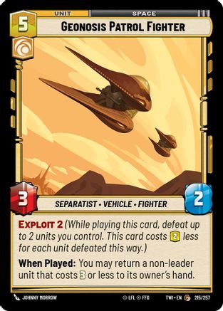 Geonosis Patrol Fighter (215/257) [Twilight of the Republic] Foil Star Wars: Unlimited Single Disney