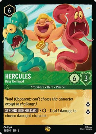 Hercules - Baby Demigod (86/204) [Azurite Sea] Cold Foil Lorcana Single Disney