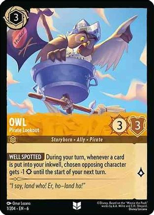 Owl - Pirate Lookout (1/204) [Azurite Sea] Lorcana Single Disney