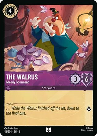 The Walrus - Greedy Gourmand (46/204) [Azurite Sea] Cold Foil Lorcana Single Disney