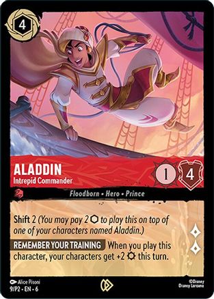 Aladdin - Intrepid Commander (9) [Disney Lorcana Promo Cards] Cold Foil Lorcana Single Disney