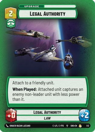 Legal Authority (1/2) [Store Showdown Promos] Star Wars: Unlimited Single Disney