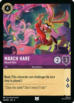 March Hare - Absurd Host (50/204) [Azurite Sea] Cold Foil Lorcana Single Disney