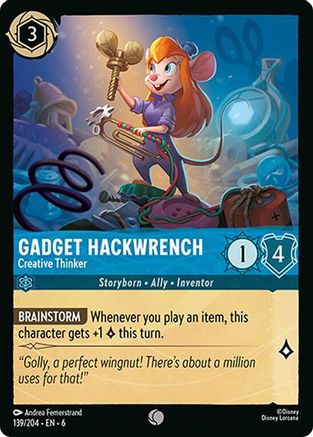 Gadget Hackwrench - Creative Thinker (139/204) [Azurite Sea] Lorcana Single Disney