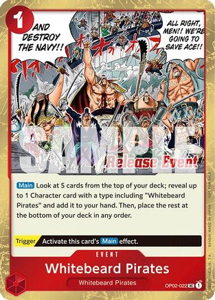 Whitebeard Pirates (ST15 - ST20 Release Event Winner Pack) (OP02-022) [One Piece Promotion Cards] Foil One Piece Single Bandai