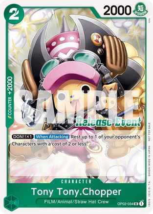 Tony Tony.Chopper (ST15 - ST20 Release Event Winner Pack) (OP02-034) [One Piece Promotion Cards] Foil One Piece Single Bandai