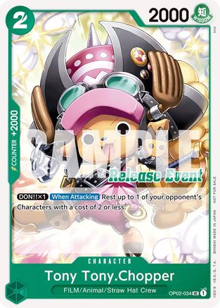Tony Tony.Chopper (ST15 - ST20 Release Event Pack) (OP02-034) [One Piece Promotion Cards] One Piece Single Bandai