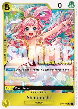Shirahoshi (ST15 - ST20 Release Event Winner Pack) (OP03-116) [One Piece Promotion Cards] Foil One Piece Single Bandai