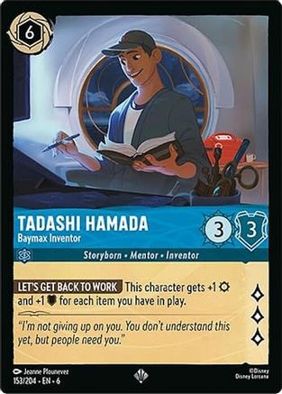 Tadashi Hamada - Baymax Inventor (153/204) [Azurite Sea] Lorcana Single Disney