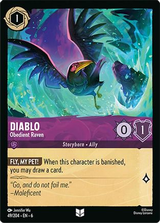 Diablo - Obedient Raven (49/204) [Azurite Sea] Lorcana Single Disney