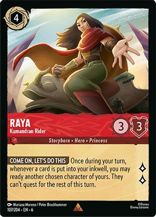 Raya - Kumandran Rider (107/204) [Azurite Sea] Lorcana Single Disney