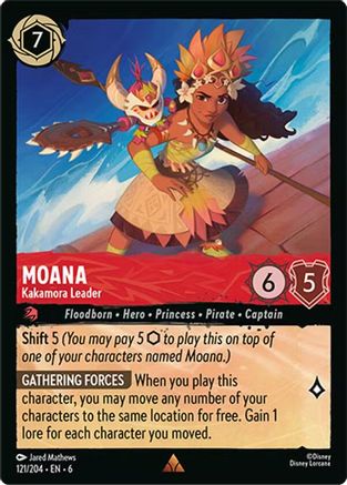 Moana - Kakamora Leader (121/204) [Azurite Sea] Cold Foil Lorcana Single Disney