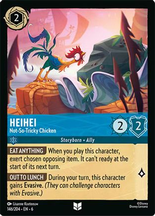 HeiHei - Not-So-Tricky Chicken (146/204) [Azurite Sea] Lorcana Single Disney