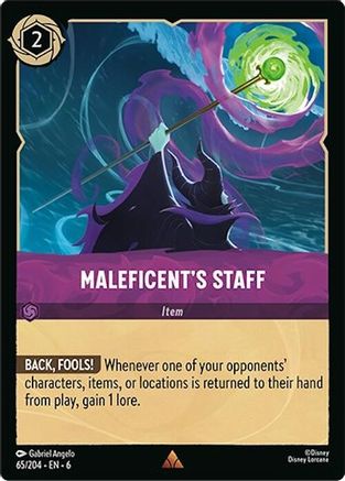 Maleficent's Staff (65/204) [Azurite Sea] Cold Foil Lorcana Single Disney