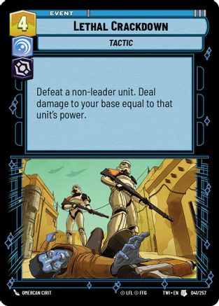 Lethal Crackdown (041/257) [Twilight of the Republic] Foil Star Wars: Unlimited Single Disney