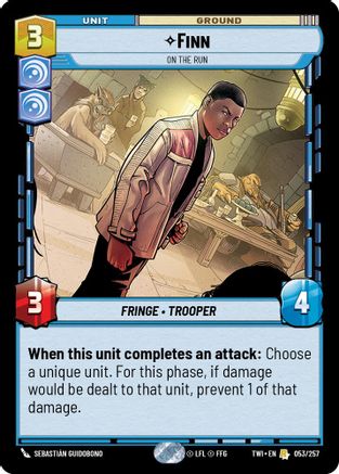 Finn - On the Run (053/257) [Twilight of the Republic] Star Wars: Unlimited Single Disney