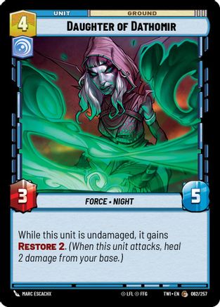 Daughter of Dathomir (062/257) [Twilight of the Republic] Foil Star Wars: Unlimited Single Disney
