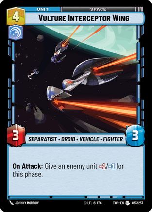 Vulture Interceptor Wing (063/257) [Twilight of the Republic] Foil Star Wars: Unlimited Single Disney