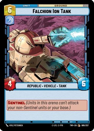 Falchion Ion Tank (065/257) [Twilight of the Republic] Foil Star Wars: Unlimited Single Disney