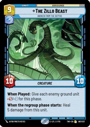 The Zillo Beast - Awoken From The Depths (067/257) [Twilight of the Republic] Star Wars: Unlimited Single Disney
