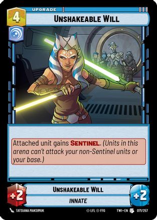 Unshakeable Will (071/257) [Twilight of the Republic] Star Wars: Unlimited Single Disney