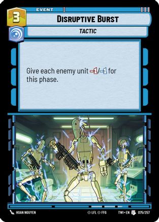 Disruptive Burst (075/257) [Twilight of the Republic] Foil Star Wars: Unlimited Single Disney