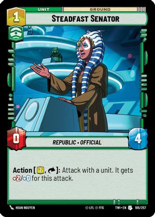 Steadfast Senator (105/257) [Twilight of the Republic] Foil Star Wars: Unlimited Single Disney