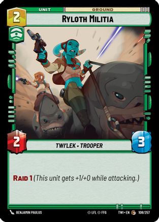 Ryloth Militia (108/257) [Twilight of the Republic] Foil Star Wars: Unlimited Single Disney