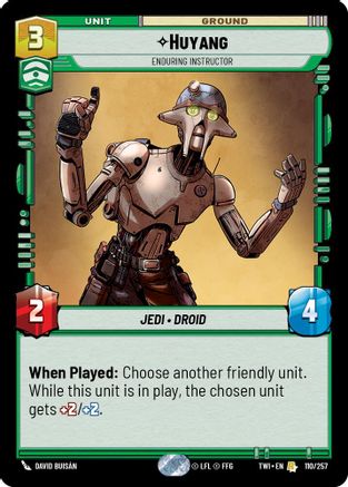 Huyang - Enduring Instructor (110/257) [Twilight of the Republic] Foil Star Wars: Unlimited Single Disney