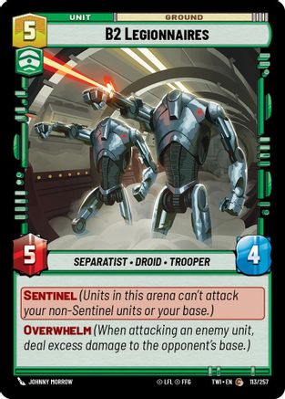 B2 Legionnaires (113/257) [Twilight of the Republic] Foil Star Wars: Unlimited Single Disney