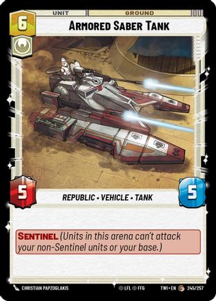 Armored Saber Tank (245/257) [Twilight of the Republic] Star Wars: Unlimited Single Disney