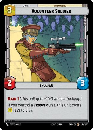 Volunteer Soldier (254/257) [Twilight of the Republic] Foil Star Wars: Unlimited Single Disney