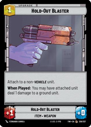 Hold-Out Blaster (256/257) [Twilight of the Republic] Star Wars: Unlimited Single Disney