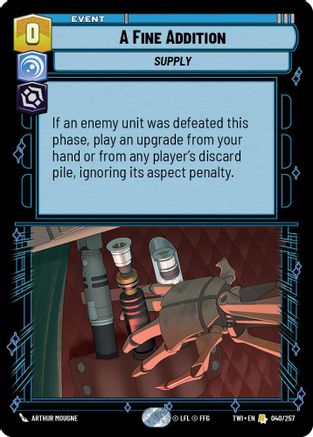 A Fine Addition (040/257) [Twilight of the Republic] Foil Star Wars: Unlimited Single Disney