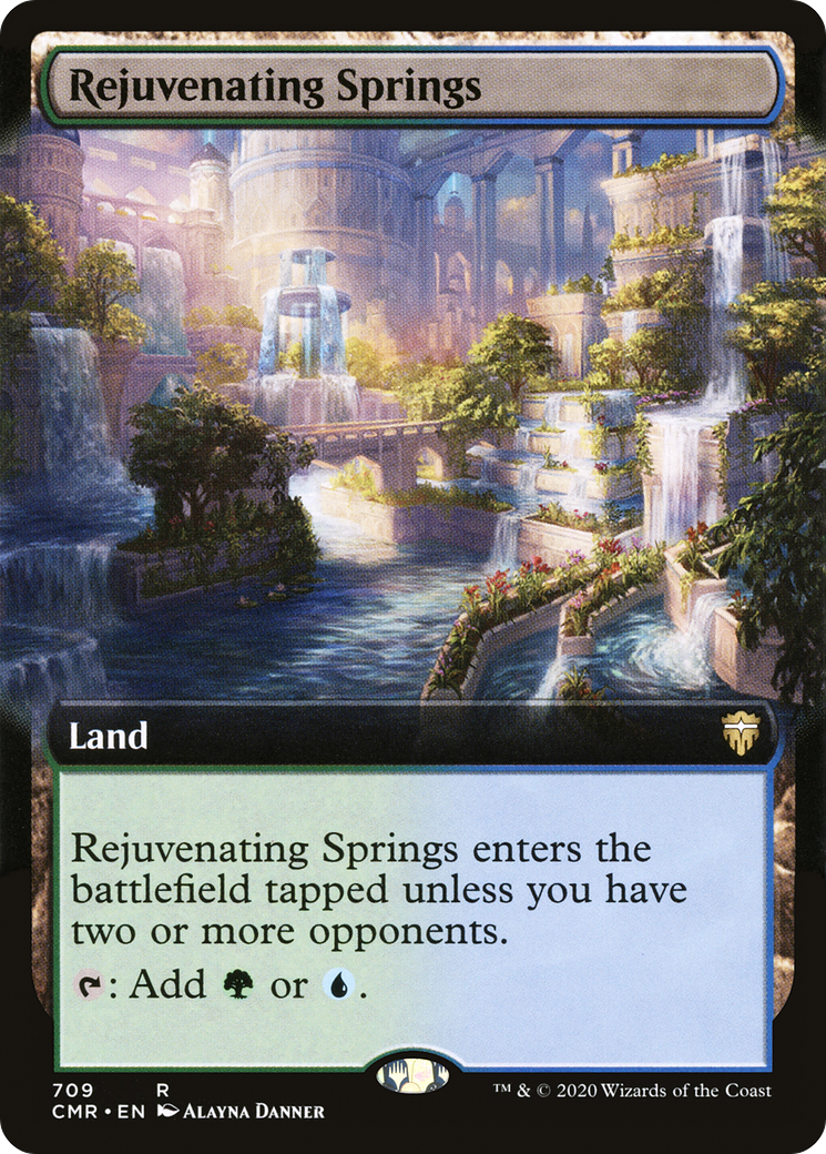 Rejuvenating Springs (CMR-709) [Commander Legends] (Extended Art) MTG Single Wizards of the Coast