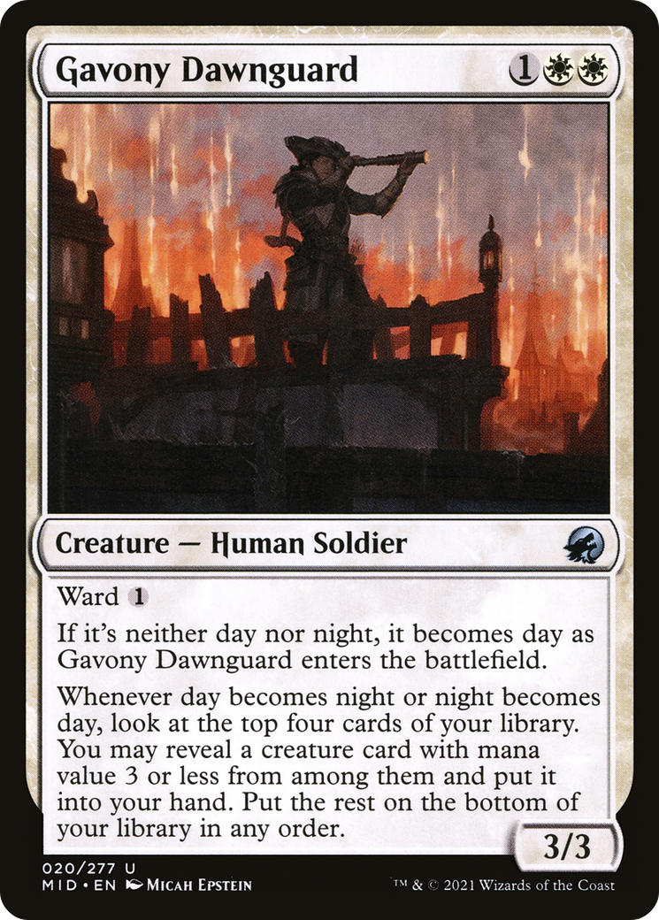 Gavony Dawnguard (MID-020) [Innistrad: Midnight Hunt] MTG Single Wizards of the Coast