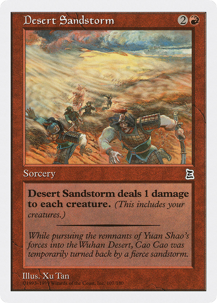 Desert Sandstorm (PTK-107) [Oldschool] Portal Three Kingdoms MTG Single Wizards of the Coast