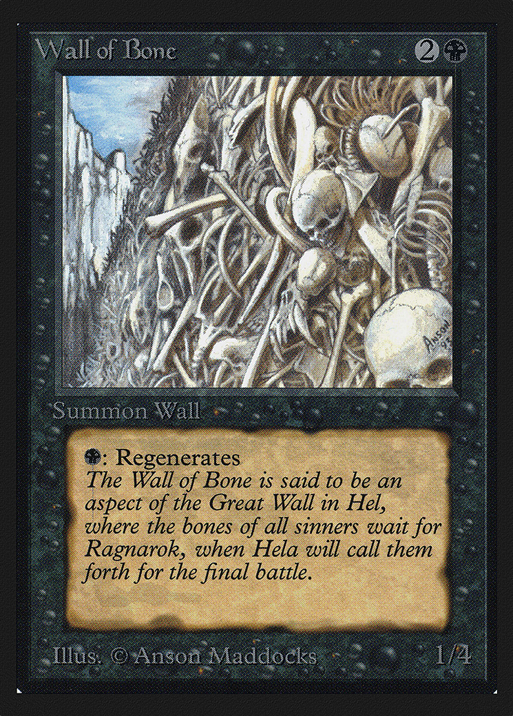 Wall of Bone (CED-133) [Collectors' Edition] MTG Single Wizards of the Coast
