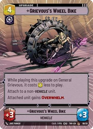 Grievous's Wheel Bike (Hyperspace) (06/20) [Twilight of the Republic Weekly Play Promos] Foil Star Wars: Unlimited Single Disney