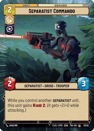 Separatist Commando (Hyperspace) (07/20) [Twilight of the Republic Weekly Play Promos] Foil Star Wars: Unlimited Single Disney