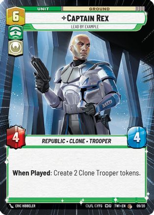 Captain Rex - Lead by Example (Hyperspace) (09/20) [Twilight of the Republic Weekly Play Promos] Foil Star Wars: Unlimited Single Disney