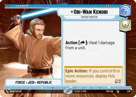 Obi-Wan Kenobi - Patient Mentor (Hyperspace) (278) [Twilight of the Republic] Star Wars: Unlimited Single Disney