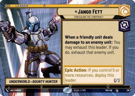 Jango Fett - Concealing the Conspiracy (Hyperspace) (291) [Twilight of the Republic] Star Wars: Unlimited Single Disney