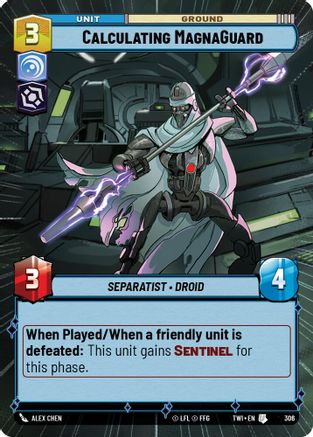Calculating MagnaGuard (Hyperspace) (306) [Twilight of the Republic] Foil Star Wars: Unlimited Single Disney