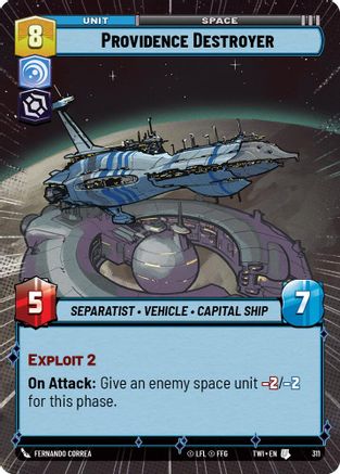 Providence Destroyer (Hyperspace) (311) [Twilight of the Republic] Foil Star Wars: Unlimited Single Disney