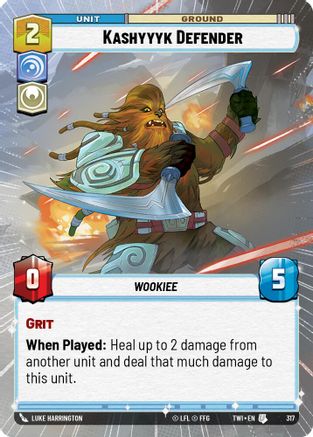Kashyyyk Defender (Hyperspace) (317) [Twilight of the Republic] Foil Star Wars: Unlimited Single Disney