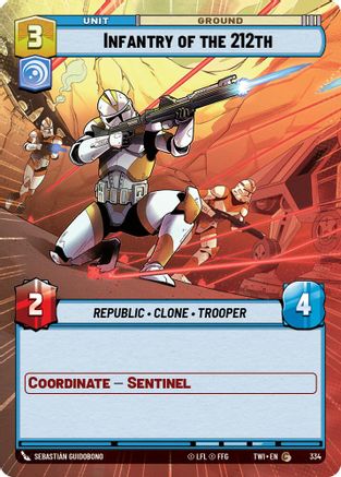 Infantry of the 212th (Hyperspace) (334) [Twilight of the Republic] Star Wars: Unlimited Single Disney